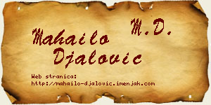 Mahailo Đalović vizit kartica